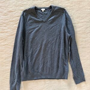 GAP Men's Charcoal V-Neck cotton cashmere Sweater size L